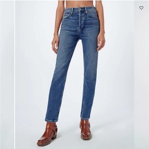 RE/DONE Comfort Stretch High Rise Ankle Crop size 28